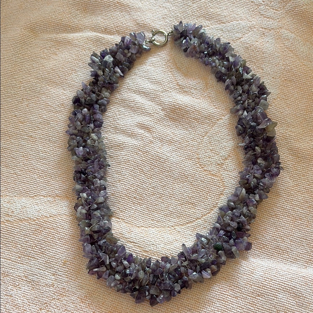 Chunky Purple Gemstone Necklace